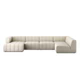 Langham Channeled 5-Piece Sectional - Crypton Nomad Snow