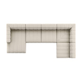 Langham Channeled 5-Piece Sectional - Crypton Nomad Snow