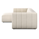 Langham Channeled 3-Piece Sectional - Crypton Nomad Snow