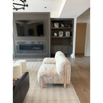 Featuring Chloe Accent Chair by Surya at Amethyst Home. An Amethyst fave -- the Chloe chair is a cozy must have.  Delightfully soft, the Chloe accent chair is a beautiful casual addition to a modern space.
Dimensions and Details: 34" W x 38" L x 30" HCover: 100% PolyesterCushion Fill: Polyurethane Foam, Polyester/PolyfillSeat Depth: 22"KNW-001.  Amethyst Home provides interior design, new home construction design consulting, vintage area rugs, and lighting in the Calabasas metro area.