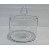 Cylindrical Jar Glass Clear H 8.3" & Dia 7.9"
