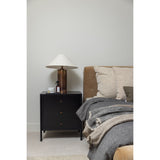 Featuring Soto Nightstand by Four Hands at Amethyst Home. Bring a clean, beautifully industrial look to the bedroom with a three-drawer dresser made from black-finished iron, featuring bronzed iron hardware.
Overall Dimensions: 24"W x 18"L x 27"HColors: Black, Weathered BronzeMaterials: IronWeight: 91.49 lb. Amethyst Home provides interior design, new home construction design consulting, vintage area rugs, and lighting in the Los Angeles metro area.