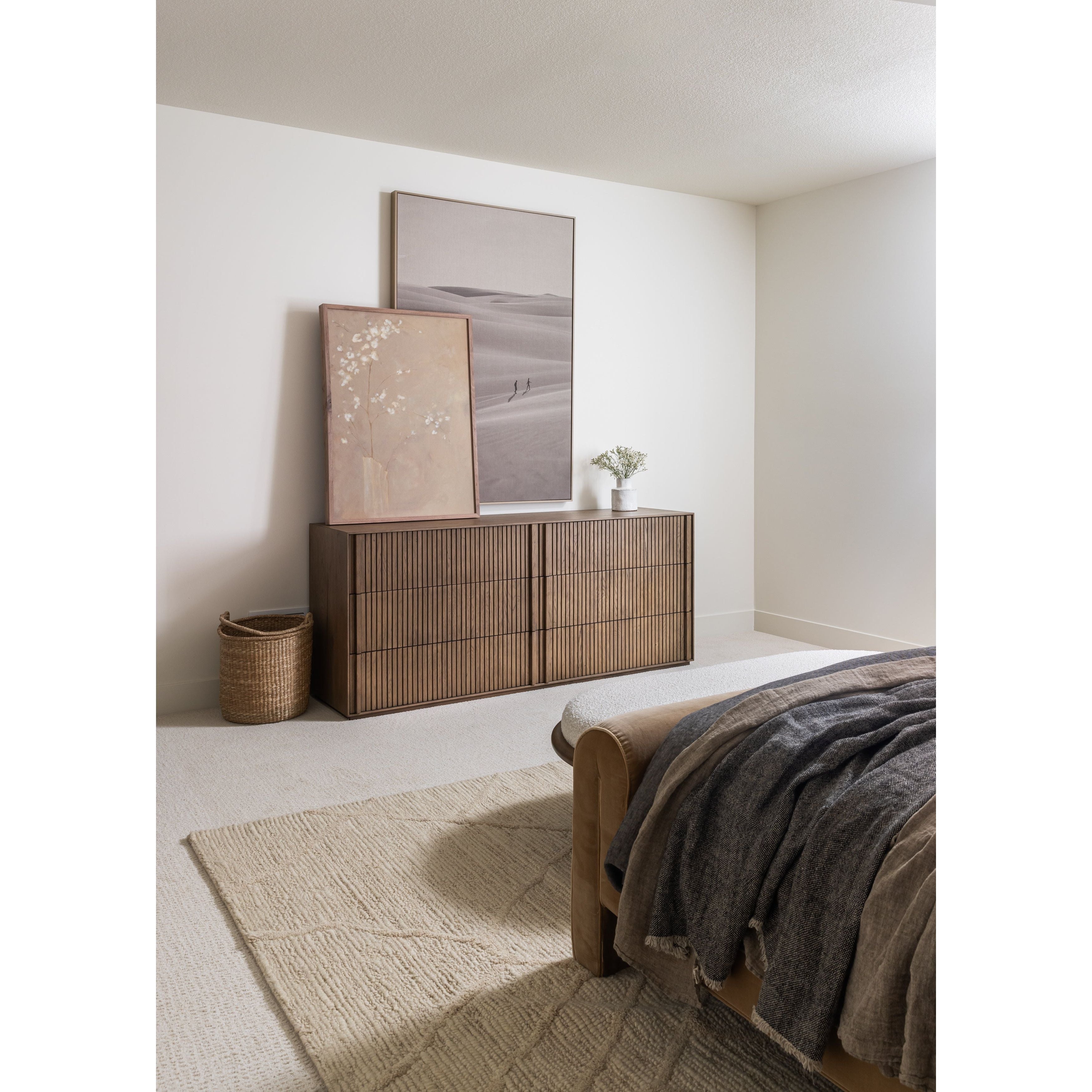 Austin-based artist Jess Engle taps nature and geometry for artistic inspiration. Raw canvas is wrapped and flush mounted in a rustic walnut frame. Handmade in Austin, Texas.18" x 24"Overall Dimensions: 18.00"w x 1.50"d x 24.00"hWeight: 15.00 lbs30" x 40"Overall Dimensions: 30.00"w x 2.50"d x 40.00"hWeight: 20. Amethyst Home provides interior design, new home construction design consulting, vintage area rugs, and lighting in the Des Moines metro area.