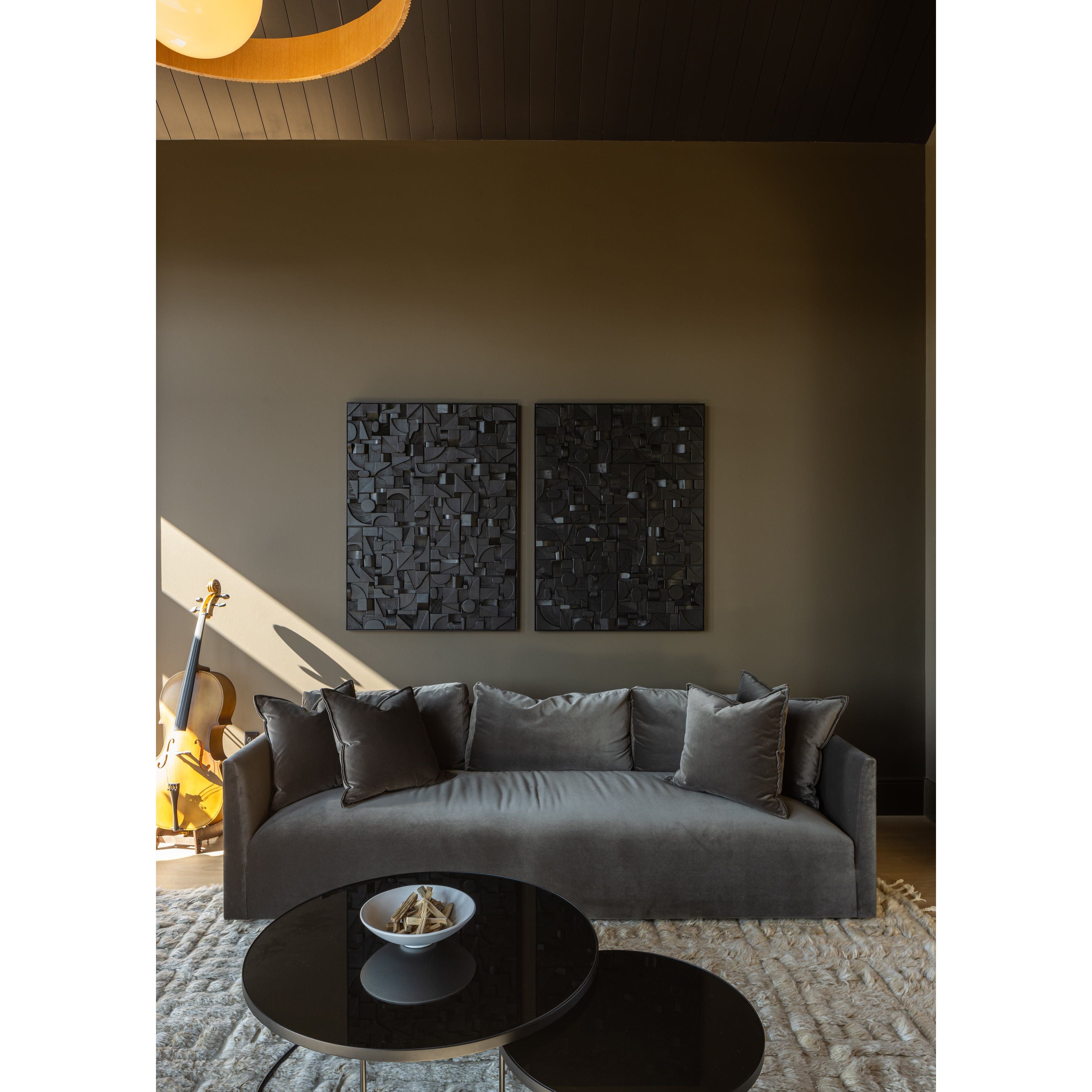 Known for its signature Verellen comfort, the Thibaut is an Amethyst bestseller.Crisply upholstered in a charcoal cotton velvet. Amethyst Home provides interior design, new home construction design consulting, vintage area rugs, and lighting in the Laguna Beach metro area.