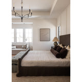Grand high back and matte linen beauty -- the Daphne bed is a dream! Amethyst Home provides interior design, new home construction design consulting, vintage area rugs, and lighting in the Scottsdale metro area.