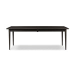 Featuring Harper Black Mango Extension Dining Table by Four Hands at Amethyst Home. Style with flexibility. Finished in a classic black, a rectangular tabletop of mango veneer, solid mango legs and iron detailing speak to Scandinavian modernism. Expansion from 84" to 104" means more space when company calls.
Size: 84"w x 38"d x 30"h. Amethyst Home provides interior design, new home construction design consulting, vintage area rugs, and lighting in the Calabasas metro area.