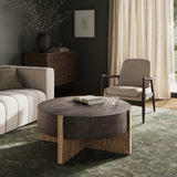 Bingham Coffee Table - Distressed Iron - Rustic Oak Veneer