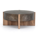 Bingham Coffee Table - Distressed Iron - Rustic Oak Veneer