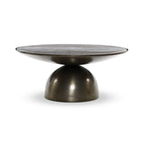 Corbett Coffee Table - Aged Bronze / Creamy Taupe Marble