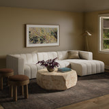 Langham Channeled 3-Piece Sectional - Crypton Nomad Snow