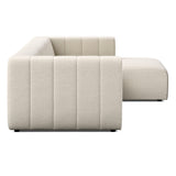 Langham Channeled 3-Piece Sectional - Crypton Nomad Snow