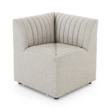 Featuring Augustine Orly Natural Dining Banquette by Four Hands at Amethyst Home. Polyester fabric in a light grey hue features dramatic channeling, for texture and a comfortable sit.Overall Dimensions: Corner Chair: 28.00"w x 28.00"d x 31.50"h 72" Bench: 72.00"w x 28.00"d x 31.50"h Chair + A Half: 38.50"w x 28.00"d x 31.50"h 82" Bench: 82.00"w x 28.00"d .  Amethyst Home provides interior design, new home construction design consulting, vintage area rugs, and lighting in the Scottsdale metro area.