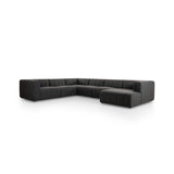 Langham Channeled 6-Piece Sectional - Saxon Charcoal