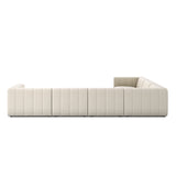 Langham Channeled 6-Piece Sectional - Crypton Nomad Snow