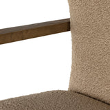 Featuring Melrose Sheepskin Camel Desk Chair by Four Hands at Amethyst Home. A comfort-driven desk chair features soft, textural upholstery in a versatile camel, framed by solid ash arms. A height-adjustable swivel base with casters makes for ease in the modern office.Overall Dimensions: 24.50"W x 27.25"L x 40"HColors: Amber Ash, Polished Aluminum, Sheepskin C. Amethyst Home provides interior design, new home construction design consulting, vintage area rugs, and lighting in the Austin metro area.