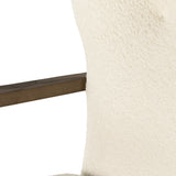Featuring Melrose Sheepskin Natural Desk Chair by Four Hands at Amethyst Home. A comfort-driven desk chair features soft, textural upholstery, framed by solid ash arms. A height-adjustable swivel base with casters makes for ease in the modern office.Overall Dimensions: 24.50"W x 27.25"L x 40"HColors: Amber Ash, Polished Aluminum, Sheepskin NaturalMaterials: Sol. Amethyst Home provides interior design, new home construction design consulting, vintage area rugs, and lighting in the Aspen metro area.