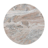 Corbett Coffee Table - Aged Bronze / Creamy Taupe Marble