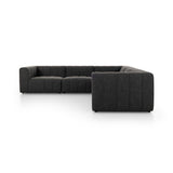 Langham Channeled 5-Piece Sectional - Saxon Charcoal