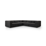 Langham Channeled 5-Piece Sectional - Saxon Charcoal