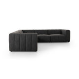Langham Channeled 5-Piece Sectional - Saxon Charcoal