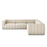 Langham Channeled 5-Piece Sectional - Crypton Nomad Snow