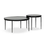 Yoko Nesting Tables - Set Of 2 - Moss Cast Glass