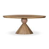 Bibianna Oval Dining Table - Blush Marble - Smoked Honey