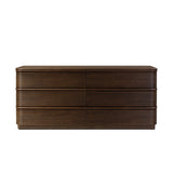Benny 6 Drawer Dresser - Spiced Oak Veneer | shipping 07/25/2026