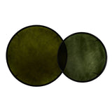 Yoko Nesting Tables - Set Of 2 - Moss Cast Glass