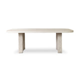Alessandro Outdoor Dining Table-86" - Smooth Quarried Cream Concrete