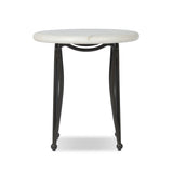 Idalia Outdoor End Table - White Marble | shipping 07/25/2026