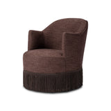 Aurora Fringe Swivel Chair - Laughlin Plum | shipping 08/10/2026