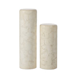 Arati Pedestal Set - Aged White Concrete | shipping 10/15/2026