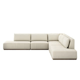 Adler Outdoor 5-Piece Sectional + Bumper Chaise - Amalfi Natural