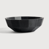 Mahogany Hand-Carved Striped Bowl | ready to ship!
