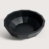 Mahogany Hand-Carved Striped Bowl | ready to ship!