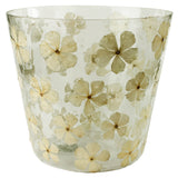 Enameled Flower Hurricane - Lrg