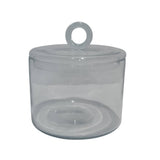 Cylindrical Jar Glass Clear H 8.3" & Dia 7.9"