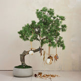 31-1/2" Round x 41-1/4"H Faux Bonsai Pine Tree in Ceramic Pot