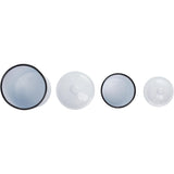 Creative Co-Op Set of 2 White Enameled Canisters with Lids