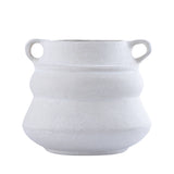 Paper Mache Vase Natural White Dia 8.46"
