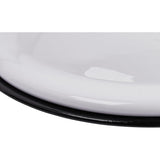Creative Co-Op Set of 2 White Enameled Canisters with Lids