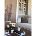 Featuring Clarissa Sofa by Four Hands at Amethyst Home. Organic curves with a dreamy French inspired boucle fabric -- the Clarissa sofa is an Amethyst favorite.  The sleek single seat cushion with firm back provides luxe comfort.
Overall Dimensions: 95.00"w x 37.50"d x 27.50"hWeight : 131.39 lbMaterials : 47% Polyester, 18% Viscose, 30% Acrylic, 5% Lin. Amethyst Home provides interior design, new home construction design consulting, vintage area rugs, and lighting in the Salt Lake City metro area.