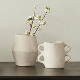 Paper Mache Vase with Handles - Natural