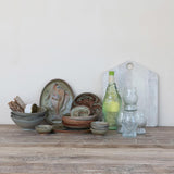 Creative Co-Op Mango Wood Cheese/Cutting Board with Handle, Whitewashed