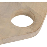 Creative Co-Op Mango Wood Cheese/Cutting Board with Handle, Whitewashed