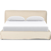 Featuring Aidan Natural Slipcover Bed by Four Hands at Amethyst Home. Dreamy European style slipcovered bed in a thick Belgian linen.  Low profile and timeless appeal.
Durable and soft to the touch, Libeco-sourced linens and linen blends are artisan-made without toxic chemicals. Slipcovered styles are fully removable and machine-washable for easy care.
King: Overall Dimensions: 84.25"W. Amethyst Home provides interior design, new construction, custom furniture and area rugs in the Miami metro area