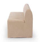Featuring Ainsworth Broadway Canvas Slipcover Dining Bench by Four Hands at Amethyst Home. A sculptural shape with clean lines and oversized dome-shaped arms. Tight construction allows a fully removable, machine-washable slipcover to drape over the entire piece. Slipcover is handmade from a natural, resilient 100% flax/linen blend; attaches to the frame with Velcro for a more precise . Amethyst Home provides interior design, new construction, custom furniture, and area rugs in the Omaha metro area