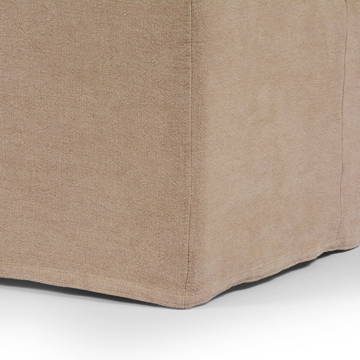 Featuring Ainsworth Broadway Canvas Slipcover Dining Bench by Four Hands at Amethyst Home. A sculptural shape with clean lines and oversized dome-shaped arms. Tight construction allows a fully removable, machine-washable slipcover to drape over the entire piece. Slipcover is handmade from a natural, resilient 100% flax/linen blend; attaches to the frame with Velcro for a more precise . Amethyst Home provides interior design, new construction, custom furniture, and area rugs in the Omaha metro area