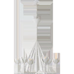 Featuring Alberto Large Single Tier Chandelier by Visual Comfort at Amethyst Home. The Alberto Large Single Tier Chandelier by Visual Comfort has gorgeous, thin arms with a stunning flower placed atop each head. This gives a unique, bright look to any dining room, living room, or other large area.
Overall Dimensions: 40" L x 40" W x 46.75" H.  Amethyst Home provides interior design, new home construction design consulting, vintage area rugs, and lighting in the Laguna Beach metro area.